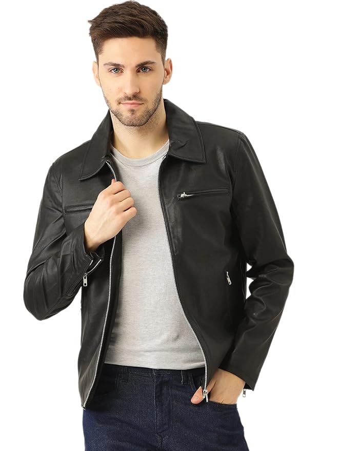 Mens Leather Black Jacket | Jacket For Men | Mens Jacket Online 
