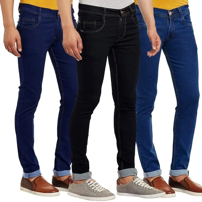 Men’s Cotton Jeans Pack of 3 – Perfect for Every Occasion | Jeans for Men Combo of 3
